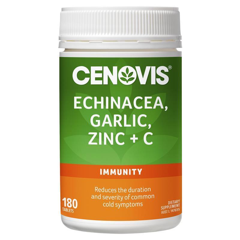 Cenovis Echinacea, Garlic, Zinc & Vitamin C for Immune Support