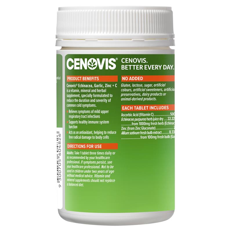 Cenovis Echinacea, Garlic, Zinc & Vitamin C for Immune Support