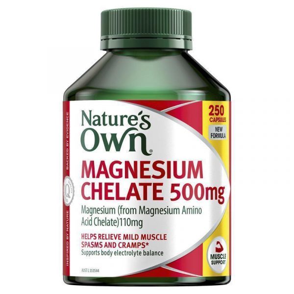 Nature's Own Magnesium Chelate 500mg for Muscle Health Australia