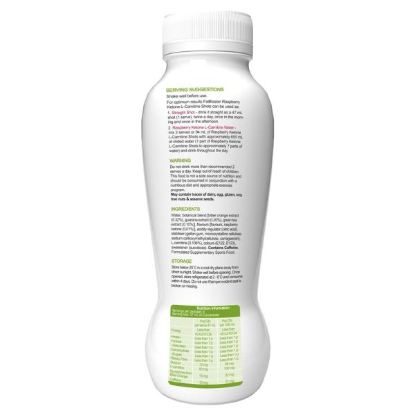 Naturopathica Fatblaster Raspberry Ketone Shots 375ml Australia