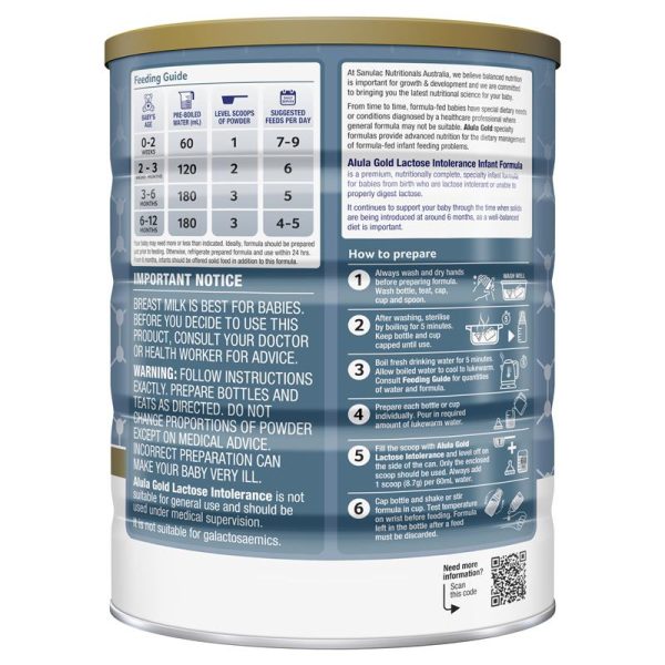 S26 Alula Gold Lactose Intolerance Premium Infant Formula 012 Months